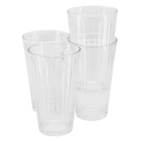 Gibson Home Moonstone 4 Piece 16 Ounce Glass Tumbler Set