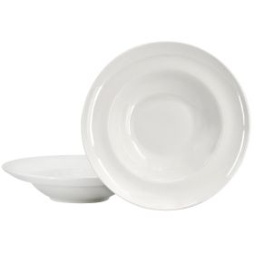 Gibson Home Great Essentials 2 Piece Fine Ceramic 20oz Entree Bowl Set in White
