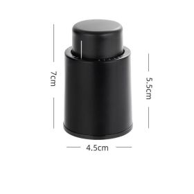 Wine Bottle Stoppers (Color: Black)